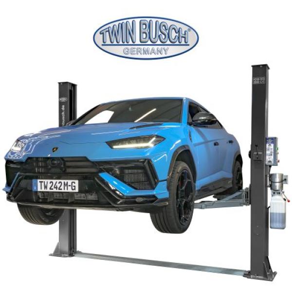 Twin Busch 2 Säulen Hebebühne TW242M 4.2t – BASIC LINE – halbautomatische Entriegelung GREY-Line